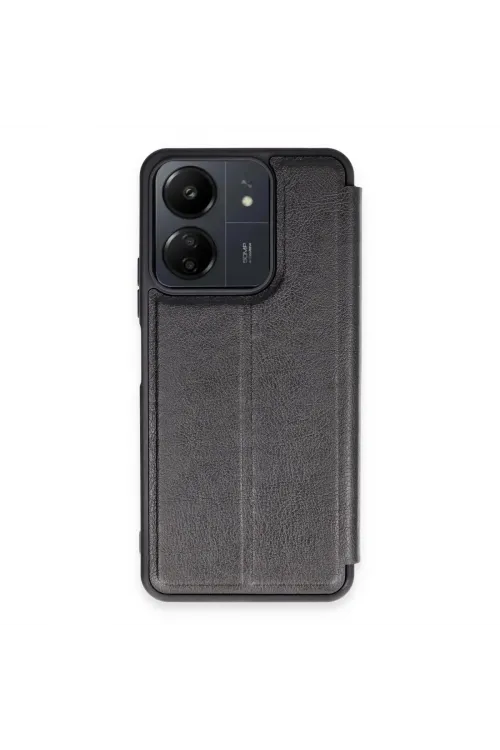 Xiaomi Redmi 13c Kılıf Flip Cover - Siyah