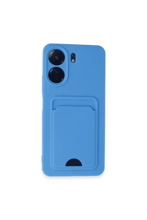Xiaomi Redmi 13c Kılıf Kelvin Kartvizitli Silikon - Mavi