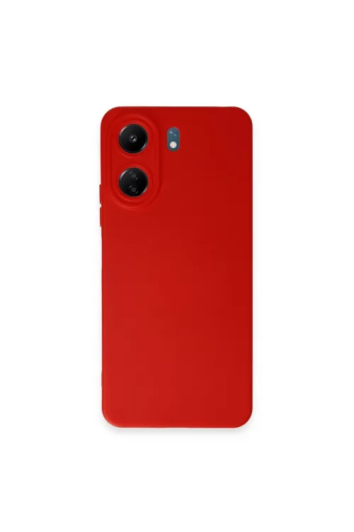 Xiaomi Redmi 13c Kılıf Nano İçi Kadife Silikon - Kırmızı