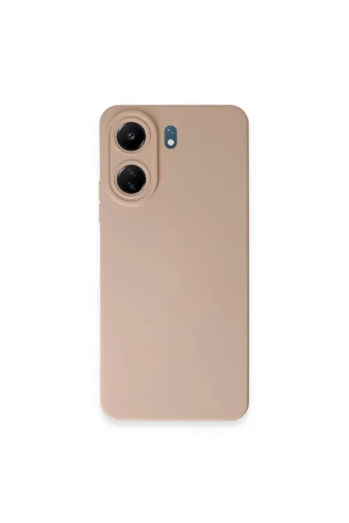 Xiaomi Redmi 13c Kılıf Nano İçi Kadife Silikon - Pudra