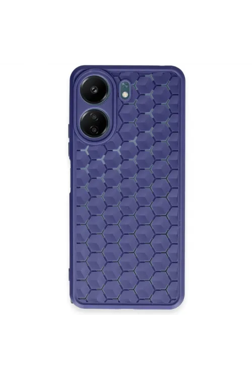 Xiaomi Redmi 13c Kılıf Petek Silikon Kapak - Lacivert