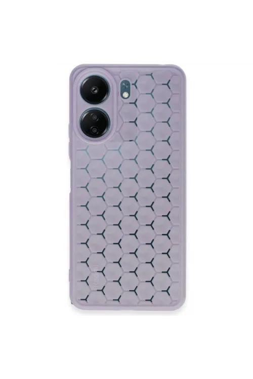 Xiaomi Redmi 13c Kılıf Petek Silikon Kapak - Lila