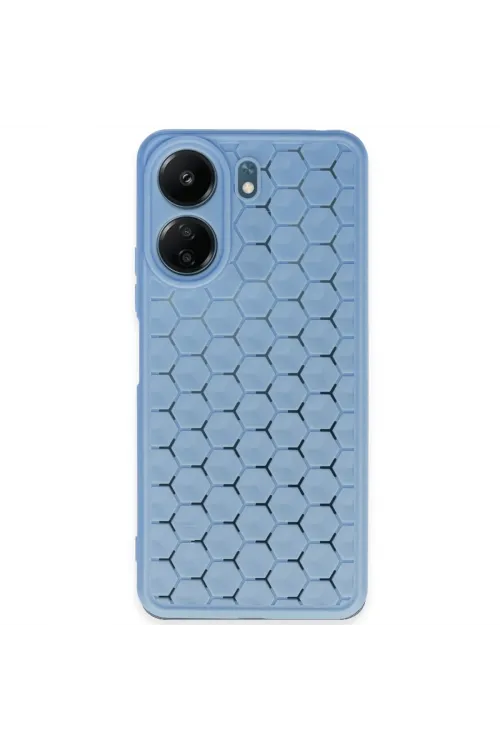Xiaomi Redmi 13c Kılıf Petek Silikon Kapak - Mavi