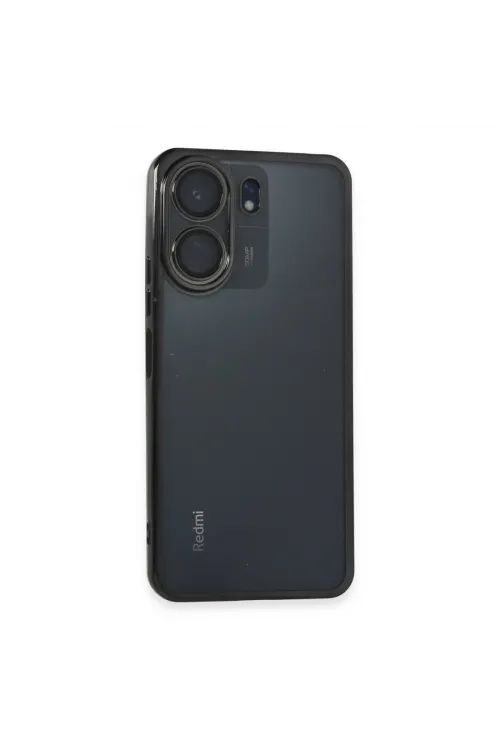 Xiaomi Redmi 13c Kılıf Razer Lensli Silikon - Siyah
