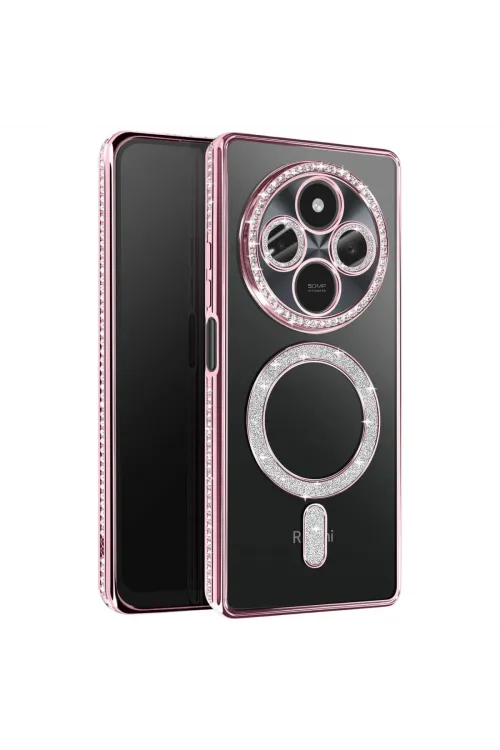 Xiaomi Redmi 14c Joke Simli Magneticsafe Kılıf - Pembe