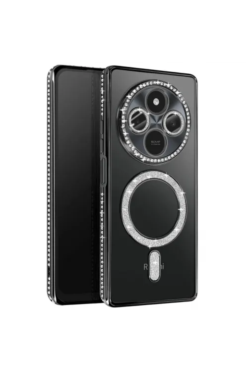 Xiaomi Redmi 14c Joke Simli Magneticsafe Kılıf - Siyah