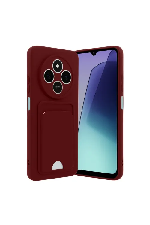 Xiaomi Redmi 14c Kelvin Kartvizitli Silikon - Bordo