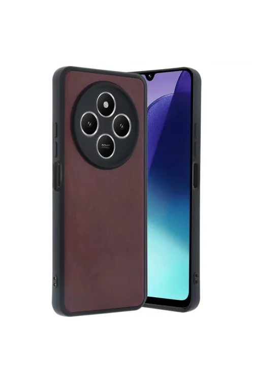 Xiaomi Redmi 14c Kılıf Aras Deri Kapak - Bordo