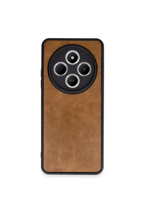 Xiaomi Redmi 14c Kılıf Aras Deri Kapak - Taba