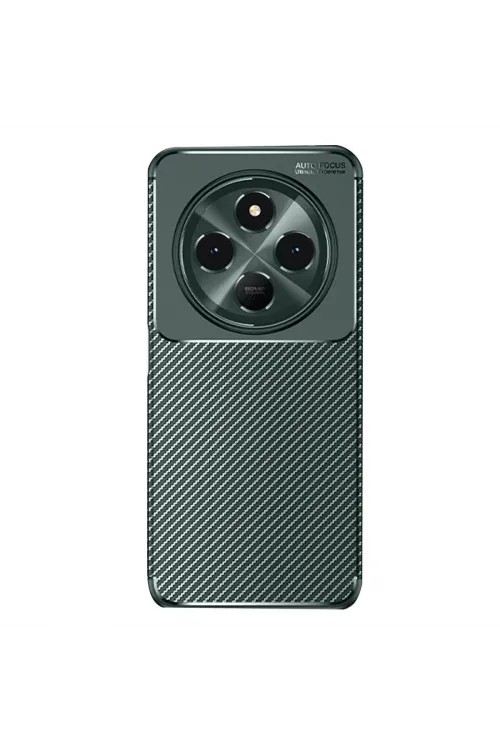 Xiaomi Redmi 14c Kılıf Auto Focus Karbon Kapak - Koyu Yeşil