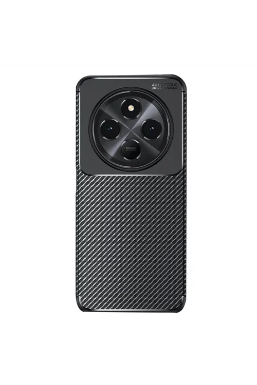 Xiaomi Redmi 14c Kılıf Auto Focus Karbon Kapak - Siyah