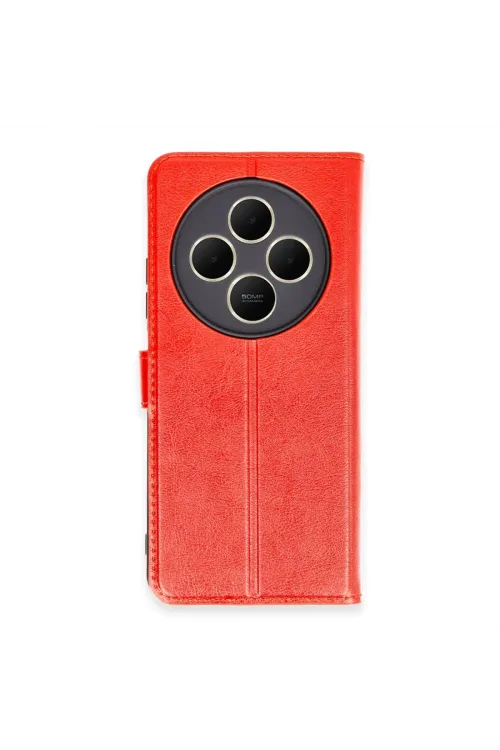 Xiaomi Redmi 14c Kılıf Trend S Plus Kapaklı Kılıf - Kırmızı