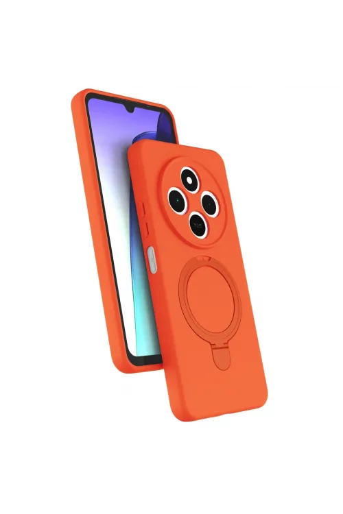 Xiaomi Redmi 14c Regal Magsafe Standlı Kapak - Turuncu
