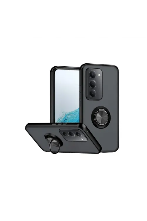 Xiaomi Redmi 15 4g Montreal Yüzüklü Silikon Kapak - Siyah