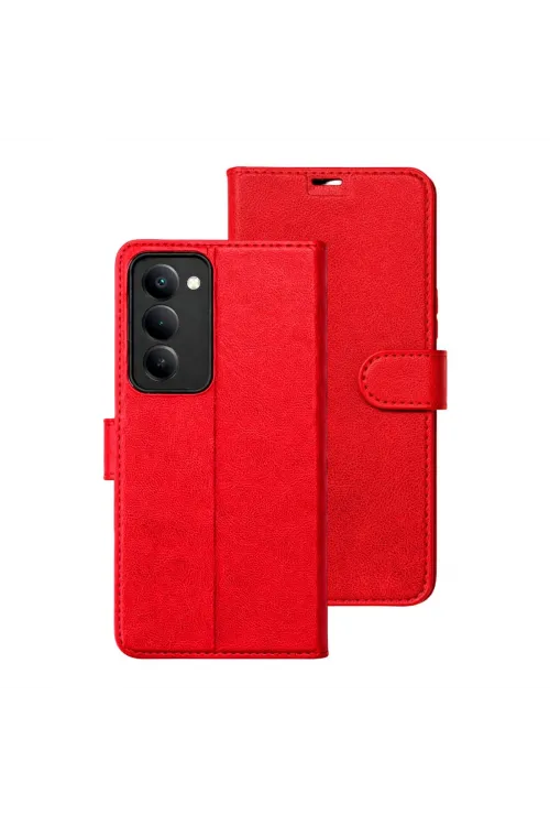 Xiaomi Redmi 15 5g Trend S Plus Kapaklı Kılıf - Kırmızı