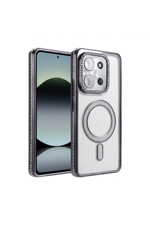 Xiaomi Redmi 15c 4g Joke Simli Magneticsafe Kılıf - Siyah