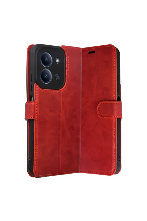 Xiaomi Redmi 15c 4g Trend S Plus Kapaklı Kılıf - Kırmızı
