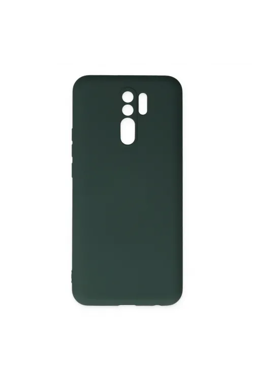 Xiaomi Redmi 9 Kılıf Nano İçi Kadife Silikon - Koyu Yeşil
