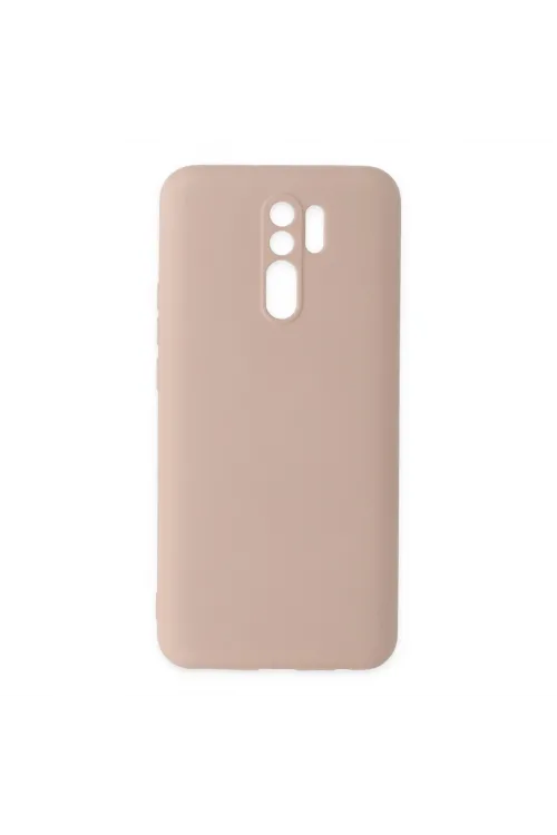Xiaomi Redmi 9 Kılıf Nano İçi Kadife Silikon - Pudra
