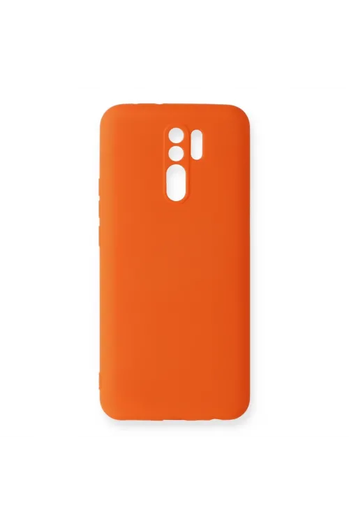 Xiaomi Redmi 9 Kılıf Nano İçi Kadife Silikon - Turuncu