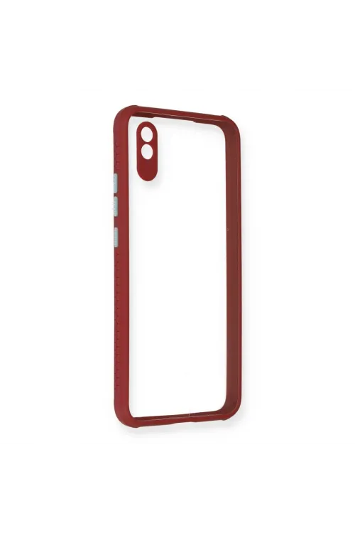 Xiaomi Redmi 9a Kılıf Miami Şeffaf Silikon - Fuşya