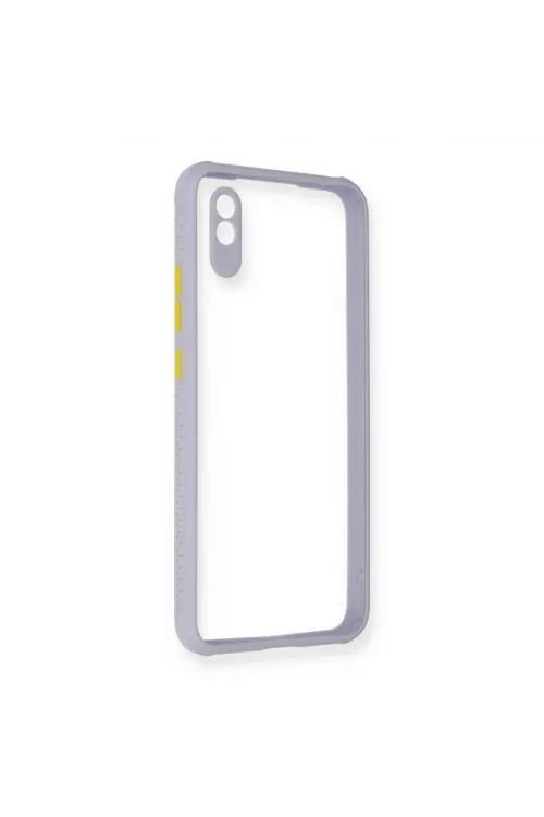 Xiaomi Redmi 9a Kılıf Miami Şeffaf Silikon - Lila