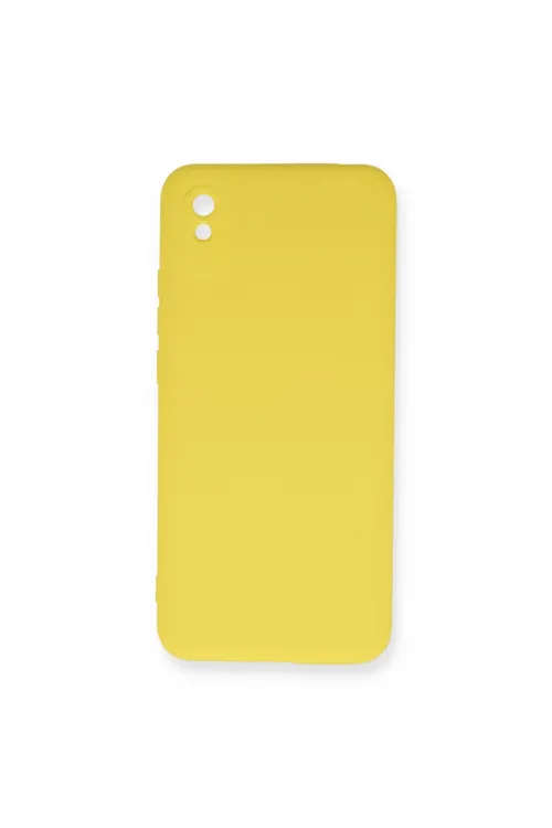 Xiaomi Redmi 9a Kılıf Nano İçi Kadife Silikon - Sarı