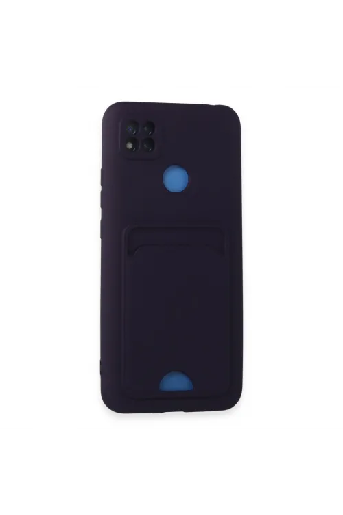 Xiaomi Redmi 9c Kılıf Kelvin Kartvizitli Silikon - Derin Mor