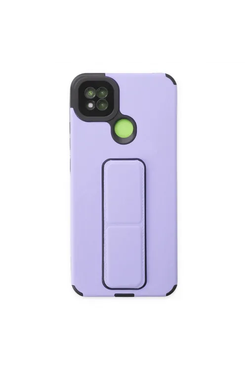 Xiaomi Redmi 9c Kılıf Mega Standlı Silikon - Lila