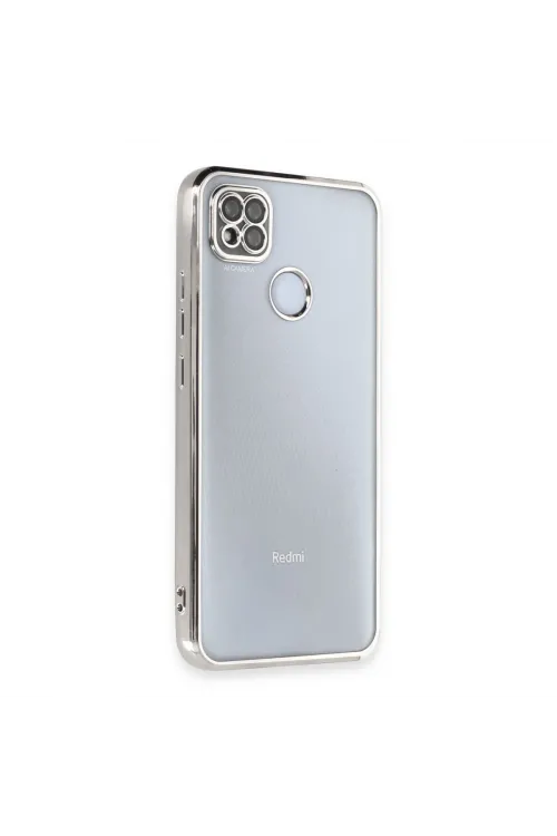 Xiaomi Redmi 9c Kılıf Razer Lensli Silikon - Gümüş