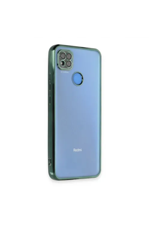 Xiaomi Redmi 9c Kılıf Razer Lensli Silikon - Yeşil