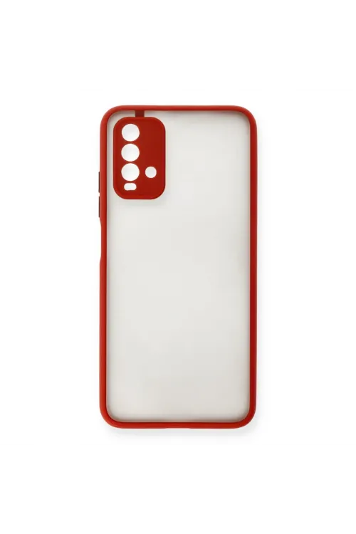 Xiaomi Redmi 9t Kılıf Montreal Silikon Kapak - Kırmızı