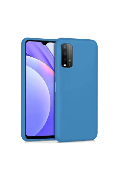 Xiaomi Redmi 9t Kılıf Nano İçi Kadife Silikon - Mavi