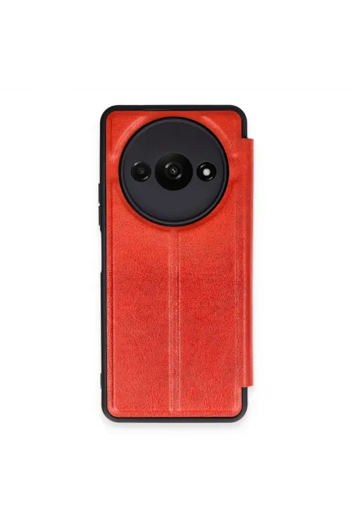 Xiaomi Redmi A3 4g Kılıf Flip Cover - Kırmızı