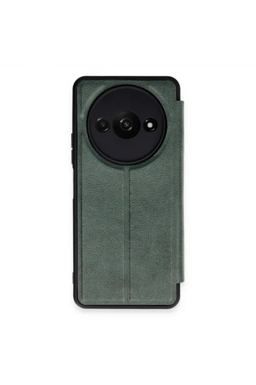 Xiaomi Redmi A3 4g Kılıf Flip Cover - Koyu Yeşil