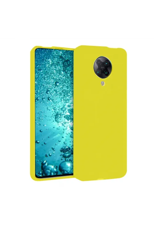 Xiaomi Redmi K30 Pro Kılıf Nano İçi Kadife Silikon - Sarı
