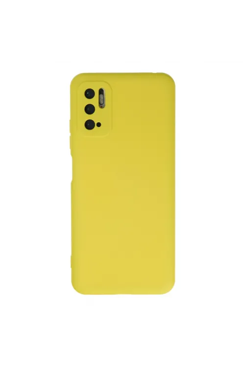 Xiaomi Redmi Note 10 5g Kılıf Nano İçi Kadife Silikon - Sarı