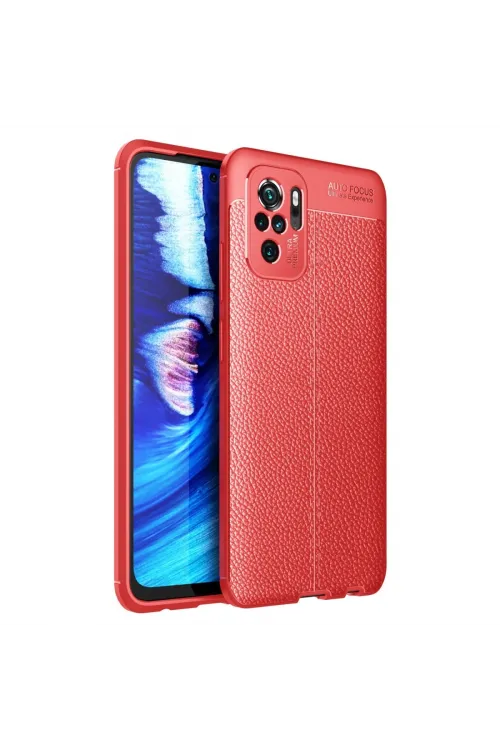 Xiaomi Redmi Note 10 Kılıf Auto Focus Kapak - Kırmızı