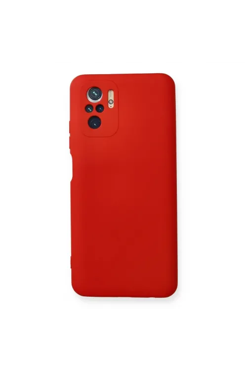 Xiaomi Redmi Note 10 Kılıf Nano İçi Kadife Silikon - Kırmızı