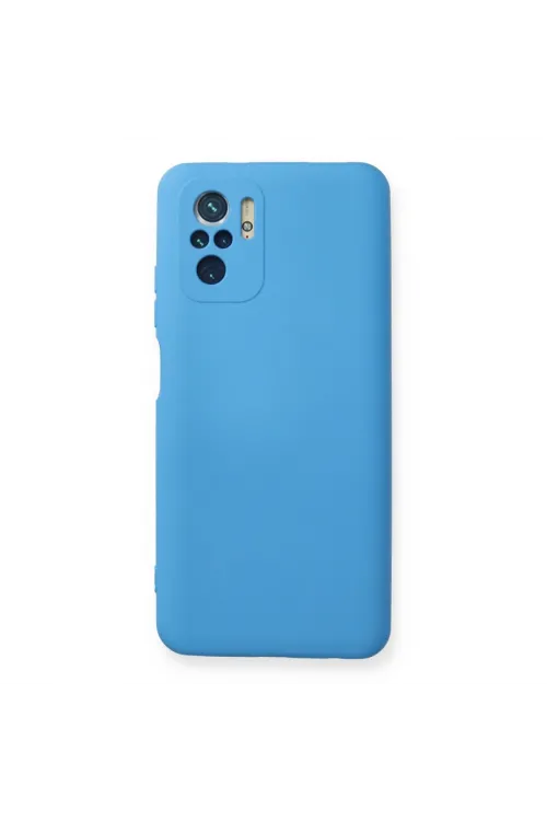 Xiaomi Redmi Note 10 Kılıf Nano İçi Kadife Silikon - Mavi