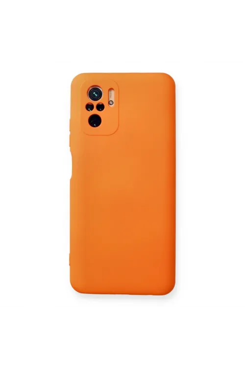 Xiaomi Redmi Note 10 Kılıf Nano İçi Kadife Silikon - Turuncu