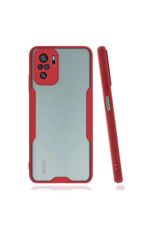 Xiaomi Redmi Note 10 Kılıf Platin Silikon - Kırmızı