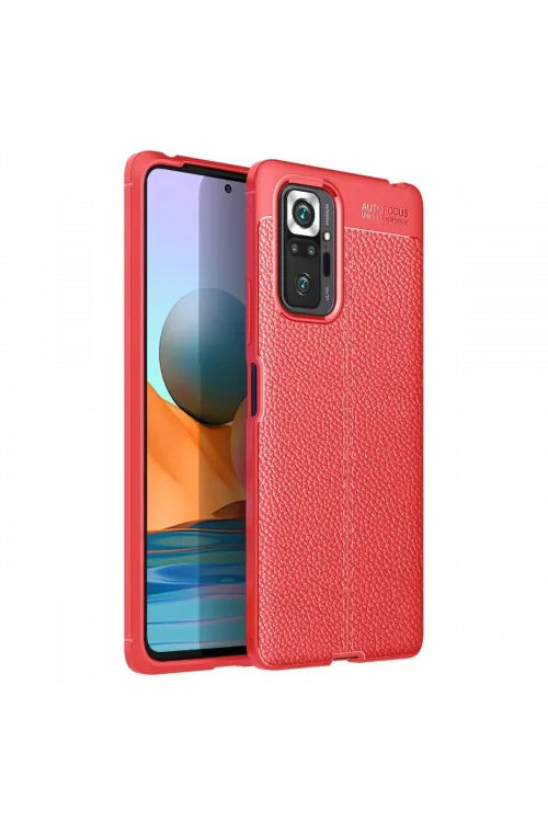 Xiaomi Redmi Note 10 Pro Kılıf Auto Focus Kapak - Kırmızı
