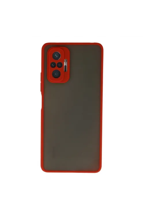 Xiaomi Redmi Note 10 Pro Kılıf Montreal Silikon Kapak - Kırmızı