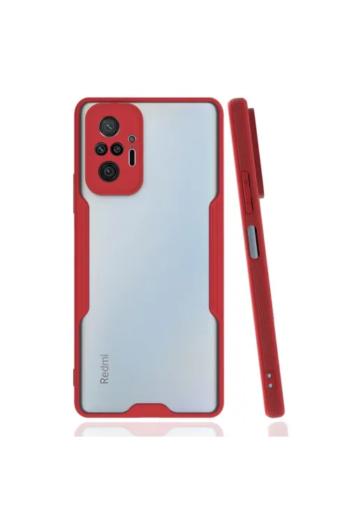 Xiaomi Redmi Note 10 Pro Kılıf Platin Silikon - Kırmızı