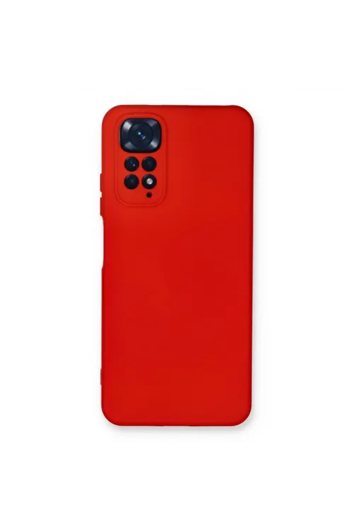 Xiaomi Redmi Note 11 Kılıf Nano İçi Kadife Silikon - Kırmızı