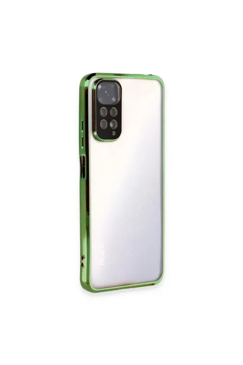 Xiaomi Redmi Note 11 Kılıf Razer Lensli Silikon - Yeşil