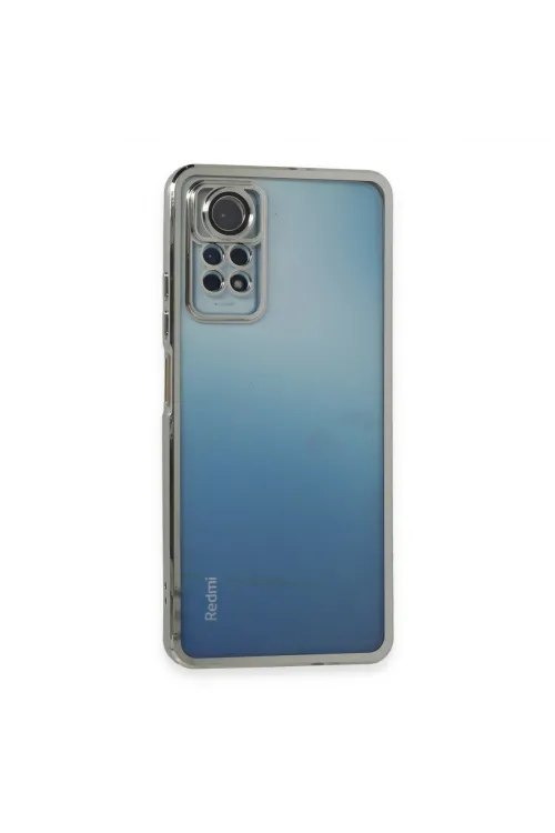 Xiaomi Redmi Note 11 Pro Kılıf Razer Lensli Silikon - Gümüş