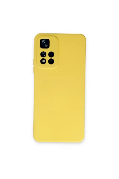 Xiaomi Redmi Note 11 Pro Plus 5g Kılıf Nano İçi Kadife Silikon - Sarı