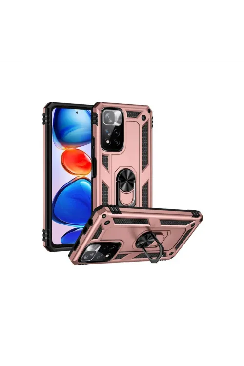 Xiaomi Redmi Note 11 Pro Plus 5g Kılıf Sofya Yüzüklü Silikon Kapak - Rose
